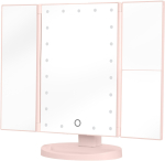 Meigipeegel Humanas HS-ML04 LED-valgustusega - pink