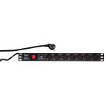 LogiLink Toiteplokk PDU 19" 1U 7x Schuko CEE 7/3 (PDU9C02)