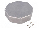 Enclosure: multipurpose | X: 133mm | Y: 133mm | Z: 39mm | 1590 | aluminium