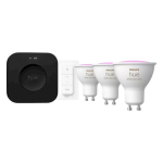 Philips Hue Bridge Pro + 3 x GU10 + dimmer switch Smart Lighting Starter Kit