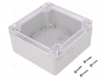 Enclosure: multipurpose | X: 120mm | Y: 120mm | Z: 60mm | ZP | light grey