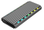 Gembird EE2280-U3C-03 USB 3.1 Enclosure for M.2 NVMe Drives / RGB / aluminum