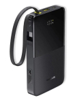 Power bank Baseus LiPo Powerbank 10000mAh 22.5W USB + USB-C ar integretu USB-C kabeli EnerFill Bipow2 melns BASEUS