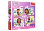 M&auml;nguala | PC | Konsoolid | Tarvikud // Harivad m&auml;nguasjad | Interaktiivsed | Loomingulised | Kunstilised // Puzzle - 4w1 (35, 48, 54, 70) - Przygody Gabi - Koci Domek Gabi - Trefl 34620