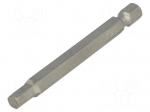 Screwdriver bit | Allen hex key | HEX 5mm | Overall len: 70mm