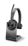 Poly Voyager 4310 77Y96AA Bluetooth mono austiņas ar mikrofonu, BT700 USB-C adapteri un uzlādes statīvu melnas