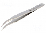 Tweezers | 120mm | Blades: curved | SMD
