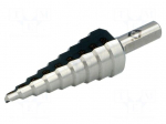 Drill bit | for thin tinware | &Oslash;: 6&divide;20mm | HSS | Steps: 9
