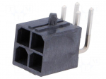 Socket | wire-board | male | Mega-Fit | 5.7mm | PIN: 4 | Layout: 2x2 | 23A