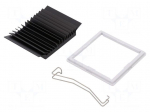 Heatsink: extruded | grilled | BGA | black | L: 42.5mm | W: 42.5mm