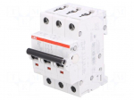 Circuit breaker | 400VAC | Inom: 6A | Poles: 3 | DIN | Charact: B | 6kA