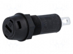Fuse holder | cylindrical fuses | 5x20mm | 10A | Mounting: on panel