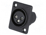 Socket | XLR | female | PIN: 3 | for panel mounting,screw | soldering