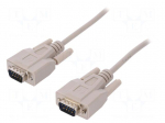 Cable | D-Sub 9pin plug,both sides | 3m | beige | connection 1: 1