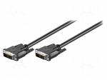 Cable | DVI-D (18+1) plug,both sides | 2m | black