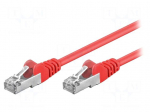 Patch cord | F/UTP | 5e | stranded | CCA | PVC | red | 10m | 26AWG