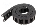 Cable chain | Series: Light | Bend.rad: 45mm | L: 986mm | Colour: black