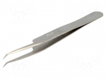 Tweezers | 110mm | for precision works | Blades: narrow,curved