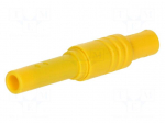 Socket | 4mm banana | 24A | 1kVDC | yellow | screw