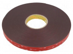 Tape: fixing | W: 19mm | L: 33m | Thk: 1.1mm | acrylic | dark grey | UL-746C