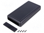 Enclosure: with panel | X: 70mm | Y: 135mm | Z: 24mm | ABS | black