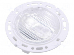 LED lens | round | Mat: PMMA plexiglass | transparent | Colour: white