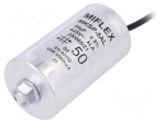 Capacitor: motors, run | 50uF | 425VAC | &Oslash;60x105mm | -25&divide;85&deg;C | &plusmn;5%