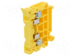Splice terminal: rail | 0.5&divide;4mm2 | ways: 1 | terminals: 2 | yellow | TS35