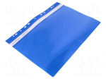 Document wallet | with holes | A4 | blue | Mat: PVC
