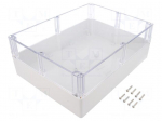 Enclosure: multipurpose | X: 230mm | Y: 300mm | Z: 111mm | polycarbonate