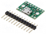 Accessories: power multiplexer | 1.5A | Ch: 2 | pin header,USB | green