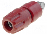 Laboratory connector: 4mm banana | socket | 30VAC | 60VDC | 35A | red