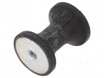 Vibration damper | M8 | &Oslash;: 40mm | rubber | L: 48mm | H: 8mm | 1088N | 91N/mm