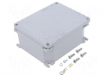 Enclosure: multipurpose | X: 115mm | Y: 140mm | Z: 61mm | aluminium | grey
