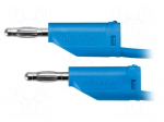 Test lead | 70VDC | 33VAC | 16A | banana plug 4mm,both sides | blue