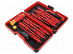 Screwdriver: insulated-set | insulated | 1kVAC | plastic box | 14pcs.