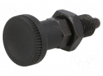 Indexing plungers | Thread: M10 | Plating: black finish | 5mm | steel