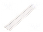 Cover | white | 2m | aluminium | for profiles | WALLE12