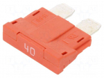 Fuse: fuse | 40A | 80VDC | automotive | 19mm | UNIVAL