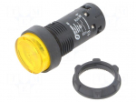 Switch: push-button | 22mm | Stabl.pos: 1 | NO | yellow | LED | 24V | IP65