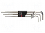 Wrench: hex key-set | Chrom-vanadium steel | Plating: nickel | 9pcs.