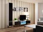 Cama Living room cabinet set VIGO 21 white/black gloss