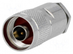 Connector: N | plug | male | straight | soldering,clamp | for cable
