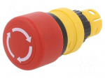 Switch: emergency stop | 16mm | Stabl.pos: 2 | red | none | 61 | Pos: 2