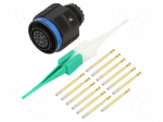 Connector: military | plug | female | PIN: 13 | straight | crimped | 5A