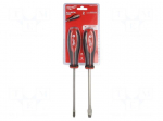 Screwdriver: for impact-set | Phillips,slot | PH2,SL 7.9 | 2pcs.
