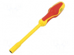 Screwdriver: insulated | 6-angles socket | HEX 7mm