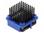 Heatsink: extruded | grilled | BGA | black | L: 27mm | W: 27mm | H: 22.6mm