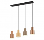 Trio Agudo piekarama lampa 4-pc E27 multicolor brushed steel 319400417 4017807574593