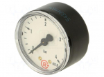 Manometer | 0&divide;4bar | rear connection | Thread: G 1/4" | 50mm | metal